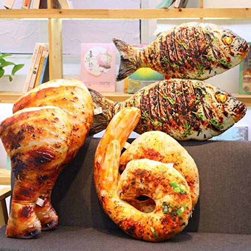 None branded Almohada Creativa simulación Comida Pollo Pierna Almohada Personalidad Divertido Regalo asado cochinillo 55cm