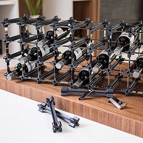NOOK Weinregal 3er Starter Kit - modulares Regalsystem für Weinflaschen - praktisches Flaschenregal flexibel erweiterbar zur optimalen Lagerung Von Flaschen