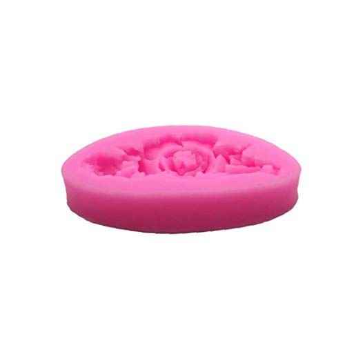 NorCWulT Hornear Herramienta de Bricolaje Patrón 7.5x4.3x1.1cm Rose Silicona moldes de la Torta del Molde la Pasta de azúcar Flor decoración Herramientas de la Vela del jabón del Molde del Chocolate