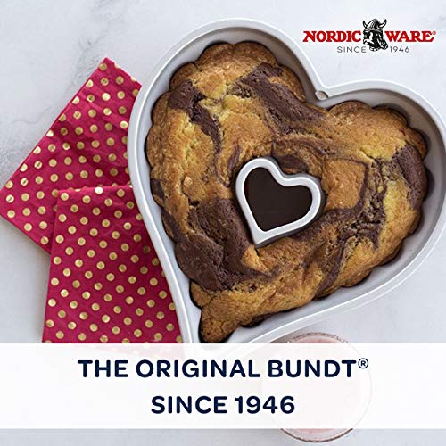 Nordic Ware 55548 de Aluminio Fundido Corazón Elegante Bundt Pan [Cocina] (japón importación)