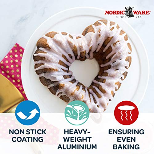 Nordic Ware 55548 de Aluminio Fundido Corazón Elegante Bundt Pan [Cocina] (japón importación)