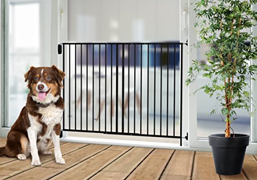 Nordlinger Pro 742040 - Barrera para animales Kenny de metal de cierre pivotante extra grande, 87-153 cm de ancho/105 cm de alto