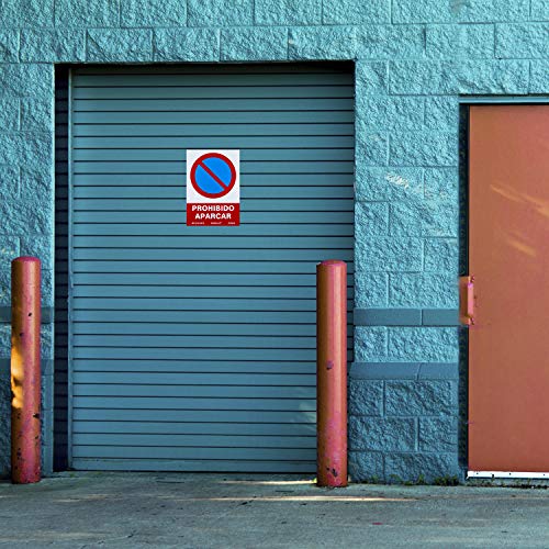 Normaluz RD40040 Señal Prohibido Aparcar PVC Glasspack 0,7 mm 21x30 cm, Rojo