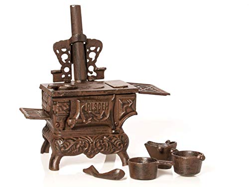 Nostalgia Estufa de Hierro Chimenea Horno muñeca Estilo Antiguo Dollhouse