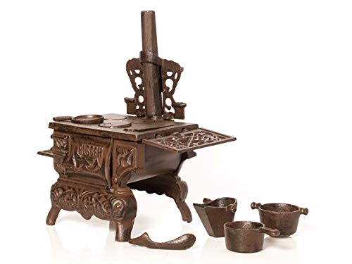 Nostalgia Estufa de Hierro Chimenea Horno muñeca Estilo Antiguo Dollhouse