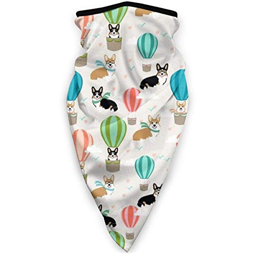 Not Applicable Bandana Scarf,Dogs Welsh Corgi Hot Air Balloon Sunscreen For Women Magic Scarf Headband,24x52cm