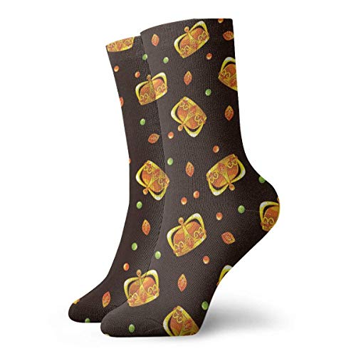 Not Applicable Medias De Compresión Coronas De Oro Fiesta Linda Novedad Calcetines Deportivos Cómodos Y Coloridos Calcetines De Compresión De 30 Cm Calcetines De Tubo Deporte Cosplay Unisex Béisb