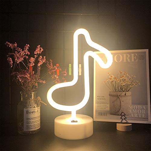 Notas de la música LED En Forma luces de neón ligera de la decoración llevó la luz de la mesa decoración de la pared con pilas creativo lámparas de iluminación para la boda de Navidad Inscripción Sum