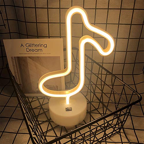 Notas de la música LED En Forma luces de neón ligera de la decoración llevó la luz de la mesa decoración de la pared con pilas creativo lámparas de iluminación para la boda de Navidad Inscripción Sum