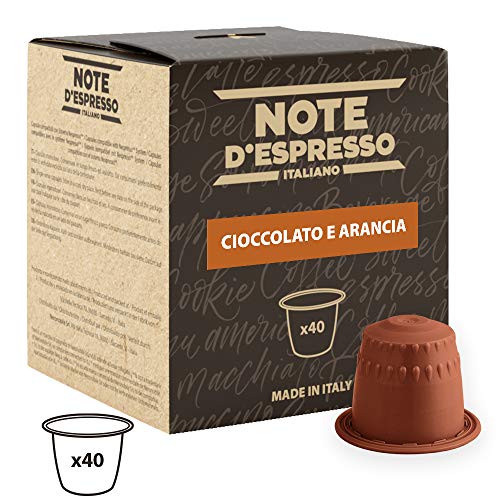 Note D'Espresso - Cápsulas de chocolate a la naranja, 7 g (caja de 40 unidades) Exclusivamente Compatible con cafeteras Nespresso*
