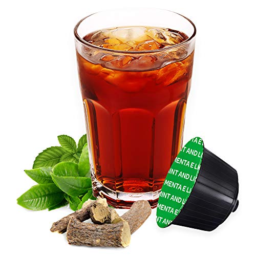 Note D'Espresso - Cápsulas de té verde matcha con menta y regaliz Exclusivamente Compatibles con cafeteras de cápsulas Nescafé* y Dolce Gusto* 16 g (caja de 48 unidades)