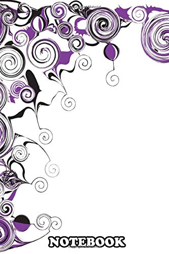 Notebook: Purple Swirls And Twirls Purple And Black Swirls And , Journal for Writing, College Ruled Size 6" x 9", 110 Pages