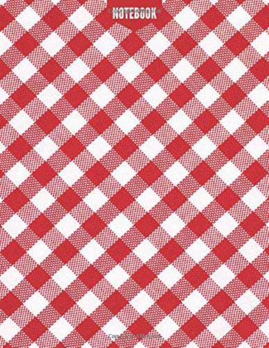 Notebook: Red Tartan Notebook / Journal 120 white lined pages , 8.5 x 11 Inch