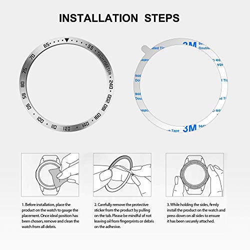NotoCity Bisel Compatible Garmin Fenix 5/Fenix 5 Plus Bezel Ring Anti-Rasguños & Colisión Acero Inoxidable (Silver)