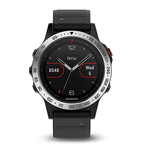 NotoCity Bisel Compatible Garmin Fenix 5/Fenix 5 Plus Bezel Ring Anti-Rasguños & Colisión Acero Inoxidable (Silver)