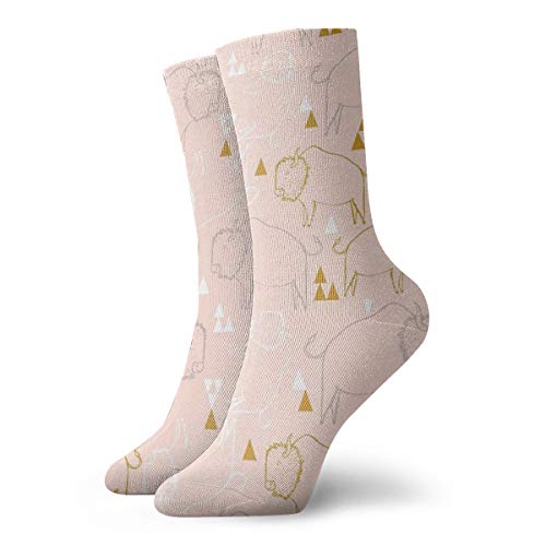 Novedad divertida Crazy Crew Sock Bison Buffalo Impreso Deporte Atlético Calcetines 30 cm de largo Personalizado Regalo Calcetines