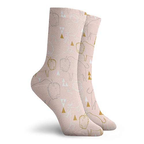 Novedad divertida Crazy Crew Sock Bison Buffalo Impreso Deporte Atlético Calcetines 30 cm de largo Personalizado Regalo Calcetines