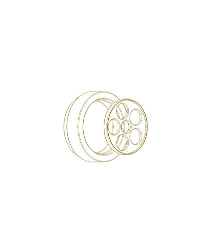 Novedad Mundial. Masa Ware Uso con Revestimiento para Kenwood AT910 KAX 910 y Philips Pasta Maker matrize Lavavajillas, Fiore di Loto Lotusblume PVD