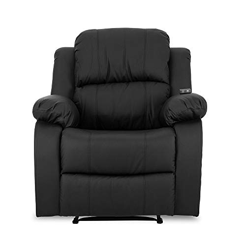 Novohogar Sillón de Masaje Coliseum Sistema de Calor Lumbar y 10 Motores Que Cubren Las 4 Zonas Corporales (Negro)