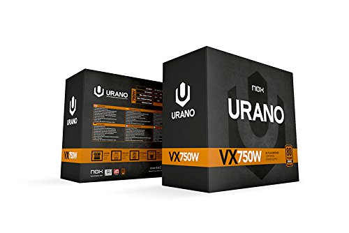 Nox NXURVX750BZ Urano VX Bronze Fuente de Alimentación 750 W, Color Negro