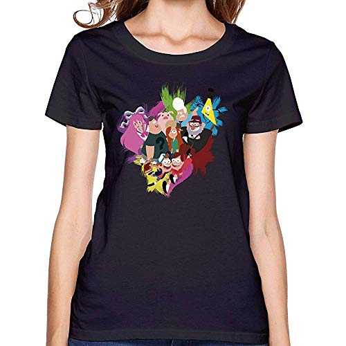 NR trgdhj Women's Gravity Falls Cartoon Dipper Mabel Hirsch Round Neck T-Shirt Size:XXL
