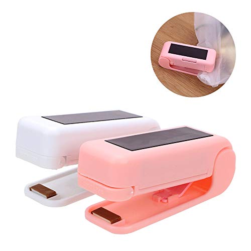 NTMD Adecuado for Objetos pequeños Clips de Impulso sellador de Bolsas de Calor Sellado máquina portátil de Almacenamiento Herramientas Inicio Novedades for la Cocina (Color : White)