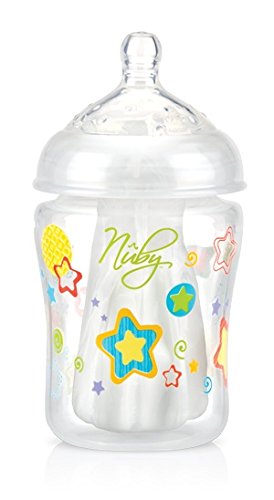 Nuby NT92466 - Biberón anticólicos de 180 ml y 5 bolsas preesterilizadas