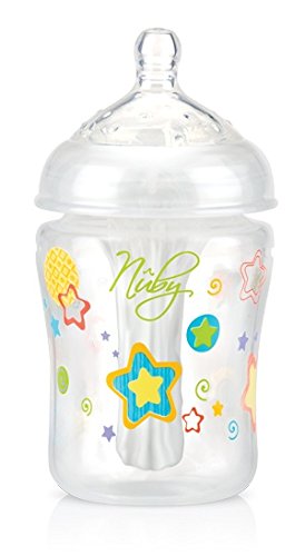 Nuby NT92466 - Biberón anticólicos de 180 ml y 5 bolsas preesterilizadas