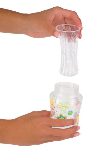 Nuby NT92466 - Biberón anticólicos de 180 ml y 5 bolsas preesterilizadas