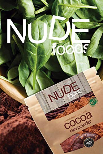 NUDE Foods Cacao Ecológico en polvo | Organic Raw Cacao | Bio Certificado| Producido a partir de Theobroma Cacao | Energizante | Antioxidantes | Minerales | Vitaminas | Vegan Friendly