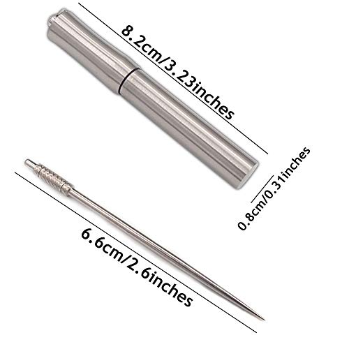Nuluxi Llavero de Metal Caja de Palillo de Dientes Palillos de Dientes de Titanio de Aleación Portátil Estuche de Palillos de Dientes Adecuado para Camping, Senderismo, Barbacoa, Ciclismo y Viajes