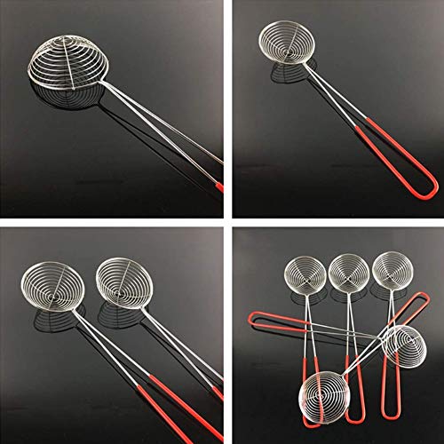 nuluxi Malla Fina Colador de Olla Caliente Juego de Tamiz de Malla Fina de Acero Inoxidable Acero Inoxidable Accesorios para Fondue para Herramientas de Cocina para Filtro de Aceite de Olla Caliente