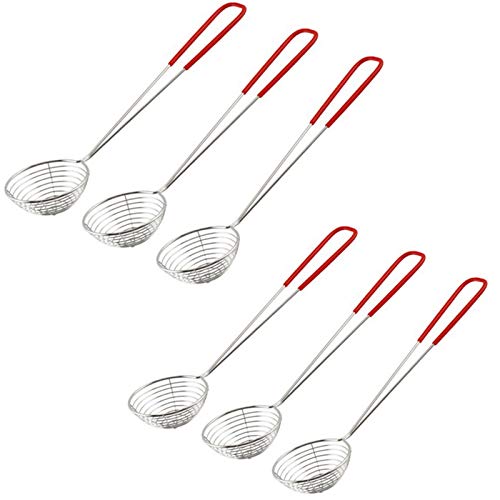 nuluxi Malla Fina Colador de Olla Caliente Juego de Tamiz de Malla Fina de Acero Inoxidable Acero Inoxidable Accesorios para Fondue para Herramientas de Cocina para Filtro de Aceite de Olla Caliente