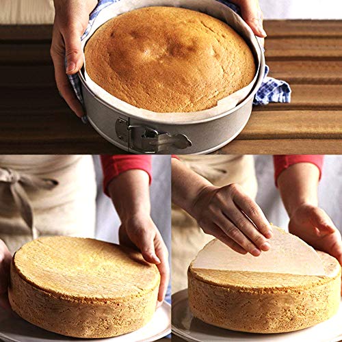 Nuluxi Papel de Hornear a Prueba de Grasa Redondo Círculos de Pergamino para Hornear Blanco Papel de Barbacoa Hojas de Hornear Saludable y Conveniente Perfecto para Parrilla,Línea y Cocinar(120 Hojas)
