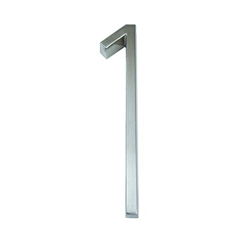 Números para Casas 12cm grande 3D moderno de la casa de la puerta número Home números de dirección de la puerta exterior Número Cámara Digital Sign Placas de 5 pulgadas.0-9 de plata (Color : 1)