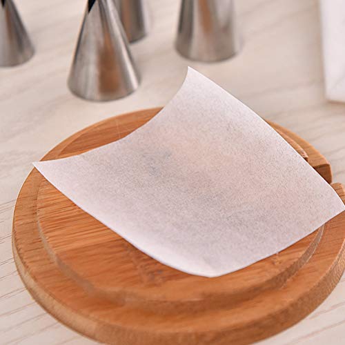 NUOBESTY - Juego de hojas cuadradas de papel para hornear, 500, 7,6 cm, perfecto para separar galletas, tostador, microondas