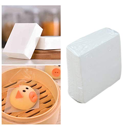 NUOBESTY - Juego de hojas cuadradas de papel para hornear, 500, 7,6 cm, perfecto para separar galletas, tostador, microondas