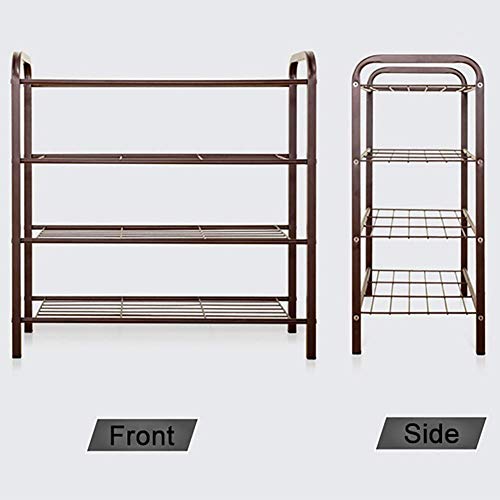 Nuokix Guardar espacio Estantes del hogar, sala de estar Umbral de almacenamiento en rack-calzado de plataforma de suelo zapatos rack de nivel 3 del almacenaje del metal Puerta Organizador rack caja d