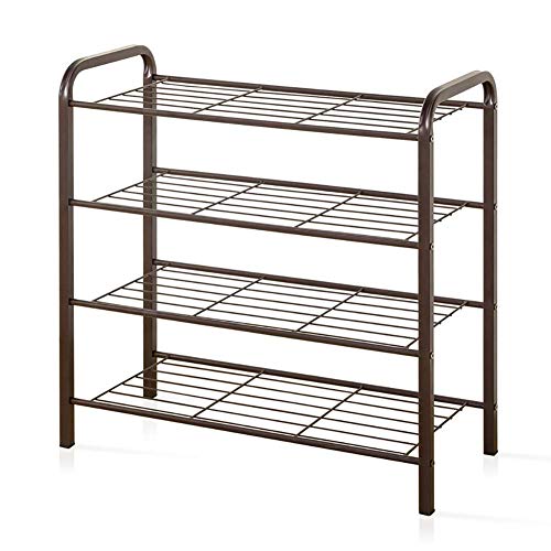 Nuokix Guardar espacio Estantes del hogar, sala de estar Umbral de almacenamiento en rack-calzado de plataforma de suelo zapatos rack de nivel 3 del almacenaje del metal Puerta Organizador rack caja d