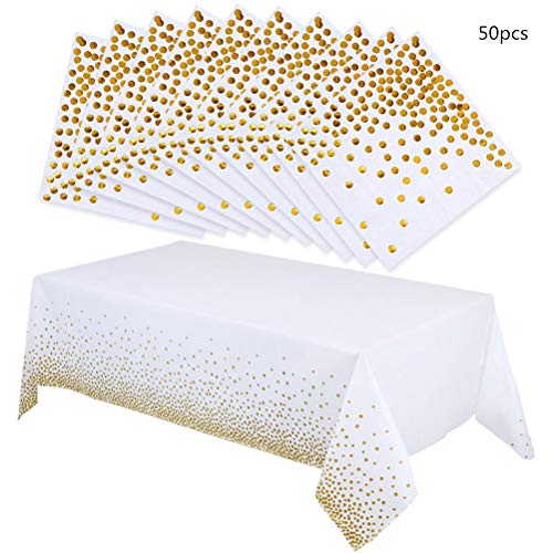 Nuoshen - Juego de 50 manteles individuales de papel para fiestas de cumpleaños y 50 servilletas