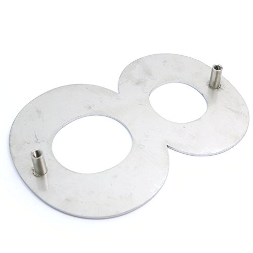 Nuzamas Porte plaques numéros 8, Acier inoxydable Hôtel Maison adresse plaque plaque de chiffres Signes numéros de rue, à fixer au mur, 10.8 cm de largeur 15 cm de haut, kit d'installation inclus