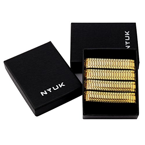 Nyuk para hombre, grande pesada Amplia Cadena De Frenar 30 cm hierro 18 K oro batalla colgante Neckalce