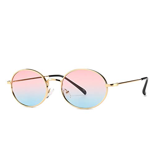 NZQWJ Venta de Europa y América Gafas de Sol de Tendencia Moderna Beat Street Oval Retro Gafas de Sol (Color : C)