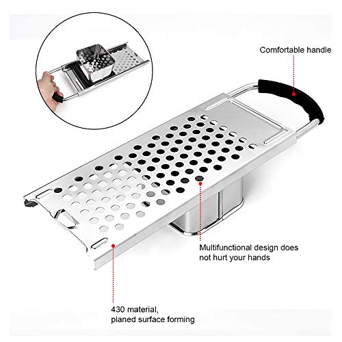 O-Kinee Rallador para Hacer Spatzle, Spätzle Rallador de Acero Inoxidable con Asa de, Rallador y Rascador de Masa Manual de Fideos, Utensilio para Pasta y Cortar Pasta Casera