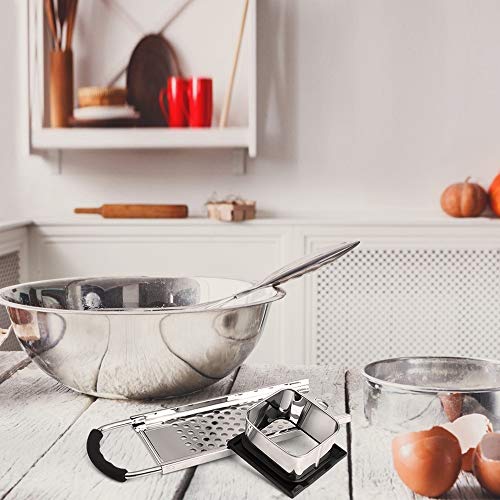 O-Kinee Rallador para Hacer Spatzle, Spätzle Rallador de Acero Inoxidable con Asa de, Rallador y Rascador de Masa Manual de Fideos, Utensilio para Pasta y Cortar Pasta Casera