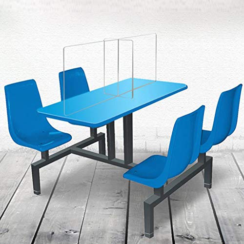 Oceanindw Divisor de Mesa con Protector contra Estornudos para 4 Personas, Divisores de Escritorio de Plástico División de Protección Transparente Prevenir Gotitas y Estornudos 120 × 60 × 60cm