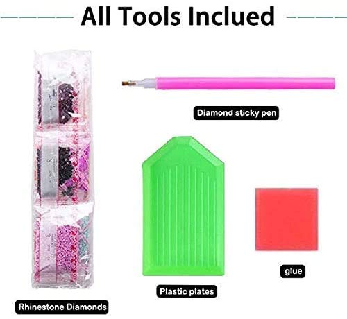 OCHILIMA - Kit de pintura de diamante 5D para manualidades con diamantes de imitación, para decoración de pared del hogar, árbol de coco arco iris, 11,8 x 39,7 pulgadas Arco iris de coco