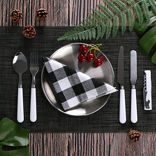 Odoland Kit de Vajilla, Cubiertos e Platos Kit de Picnic con Placa, Cuchara, Tenedor, Servilleta, Tabla para Cortar y Abridor de Botellas - Kit de Cubiertos de Acampada 1-2 Personas