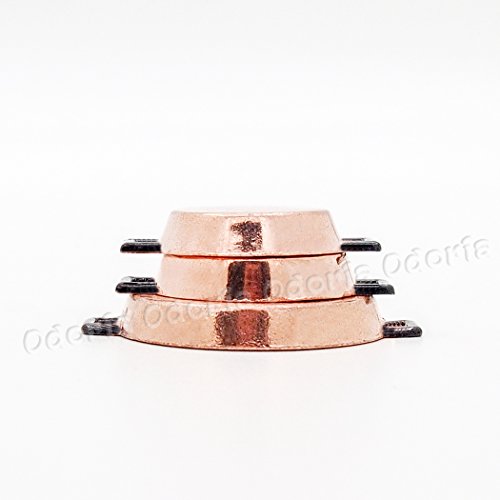 Odoria 1/12 Miniatura 3PZ Sartén Batería/Tartera Cocina Accesorio para Casa de Muñecas
