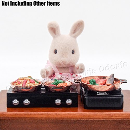 Odoria 1/12 Miniatura 3PZ Sartén Batería/Tartera Cocina Accesorio para Casa de Muñecas